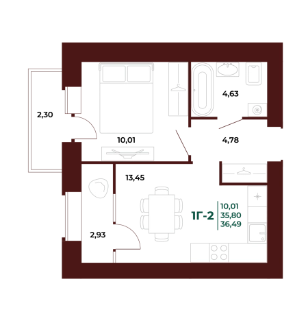 Купить однокомнатную квартиру в новостройках в ЖК Жилой комплекс "Арбери" в Пензе. Вариант № 418604, 0, площадь -  квм, цена 5312800 рублей