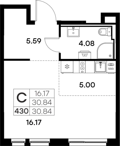 Купить Студию в Владимирской области. Вариант № 134114, 0, площадь -  квм, цена 5119999 рублей