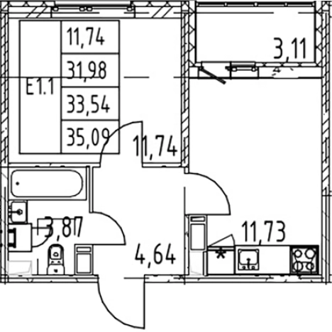 Купить двухкомнатную квартиру в новостройках в ЖК Полис ЛАВрики в Мурине. Вариант № 7267432, 0, площадь -  квм, цена 7166888 рублей
