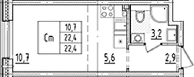 Купить Студию в ЖК Большая Охта в Санкт-Петербурге. Вариант № 6244206, 0, площадь -  квм, цена 7814486 рублей