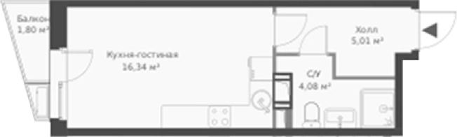 Купить Студию в ЖК Veren Nort Сертолово в Сертолове. Вариант № 6057592, 0, площадь -  квм, цена 4274925 рублей