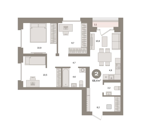 Купить двухкомнатную квартиру в новостройках в ЖК Метроном в Москве. Вариант № 9603623, 0, площадь -  квм, цена 24130000 рублей