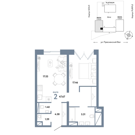 Купить двухкомнатную квартиру в ЖК Republic в Москве. Вариант № 10442415, 0, площадь -  квм, цена 56161800 рублей