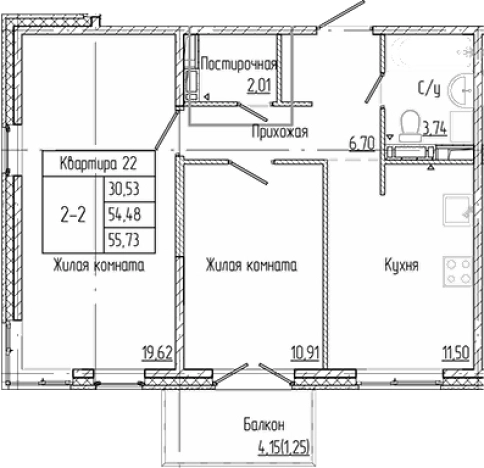 Купить квартиру в ЖК Арт Парк в Ленинградской области. Вариант № 8995974, 0, площадь -  квм, цена 7969390 рублей