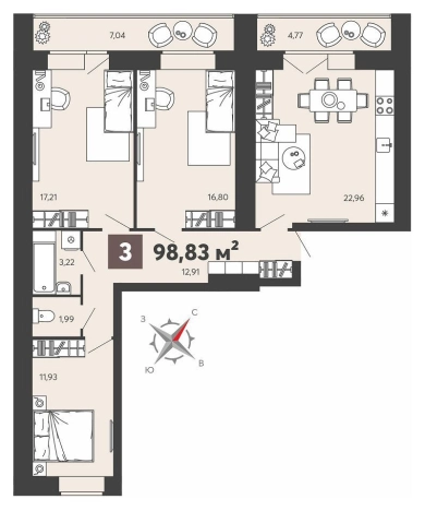 Купить квартиру в новостройках в ЖК Жилой комплекс "8 Марта" в Пензе. Вариант № 88117, 0, площадь -  квм, цена 8883630 рублей