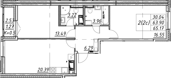 Купить трехкомнатную квартиру у метро Елизаровская в Санкт-Петербурге. Вариант № 7850218, 0, площадь -  квм, цена 19110515 рублей