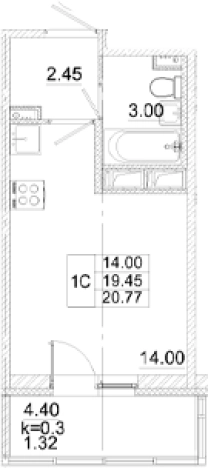 Купить Студию в новостройках в ЖК Аэросити в Санкт-Петербурге. Вариант № 8999491, 0, площадь -  квм, цена 4299390 рублей