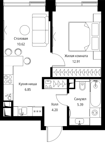 Купить квартиру в ЖК City Bay в Москве. Вариант № 99085, 0, площадь -  квм, цена 20268387 рублей