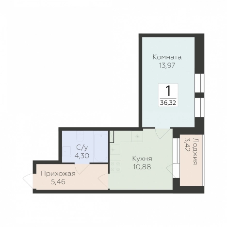 Купить квартиру в ЖК Домино в Воронеже. Вариант № 130936, 0, площадь -  квм, цена 4627168 рублей