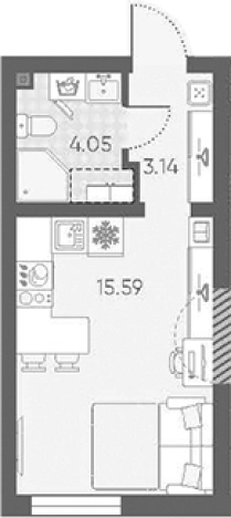 Купить Студию в новостройках в ЖК Морская миля в Санкт-Петербурге. Вариант № 6889038, 0, площадь -  квм, цена 6914960 рублей
