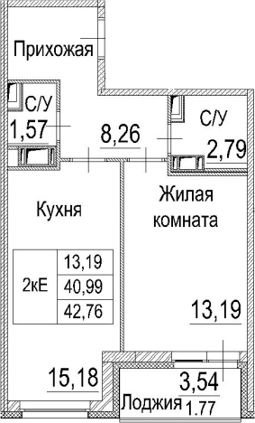 Купить двухкомнатную квартиру у метро Девяткино в Ленинградской области. Вариант № 77282, 0, площадь -  квм, цена 8043156 рублей