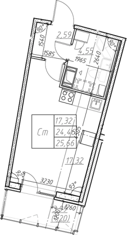 Купить Студию в новостройках на улице Оборонная в Мурине. Вариант № 6851802, 0, площадь -  квм, цена 4391793 рублей