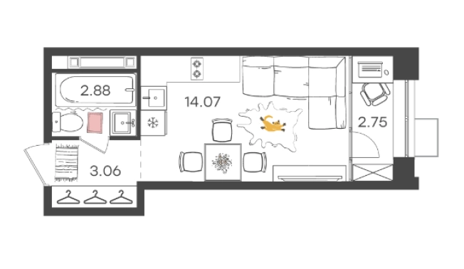Купить Студию в ЖК Новая Жизнь Львовская в Нижнем Новгороде. Вариант № 124336, 0, площадь -  квм, цена 4385852 рублей