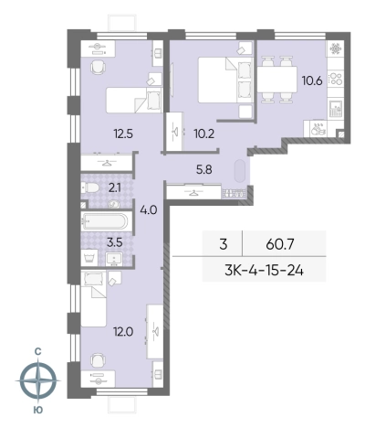Купить трехкомнатную квартиру у метро Боровское шоссе в Москве. Вариант № 8182823, 0, площадь -  квм, цена 24142271 рублей