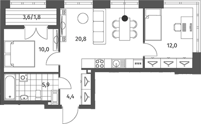 Купить трехкомнатную квартиру в ЖК NEWПИТЕР в Ленинградской области. Вариант № 5259014, 0, площадь -  квм, цена 10073000 рублей