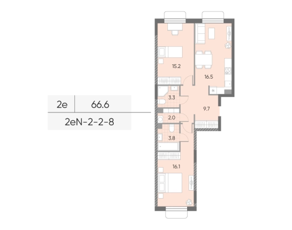 Купить двухкомнатную квартиру в районе Западное Дегунино в Москве. Вариант № 8070992, 0, площадь -  квм, цена 29182854 рублей