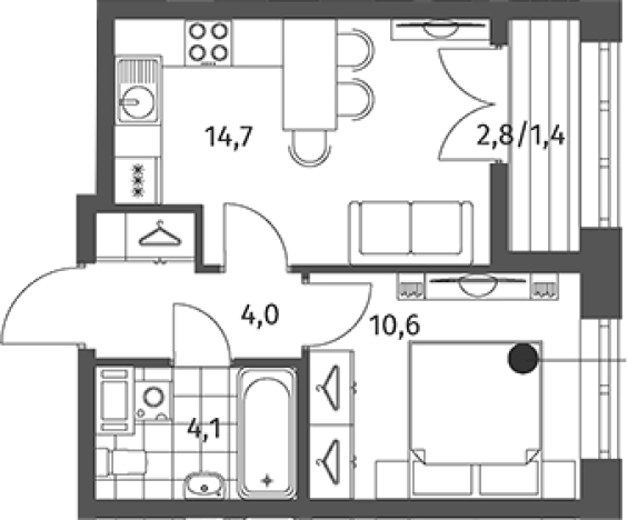 Купить двухкомнатную квартиру в ЖК NEWПИТЕР в Ленинградской области. Вариант № 5259128, 0, площадь -  квм, цена 6563000 рублей