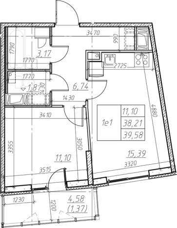 Купить двухкомнатную квартиру в ЖК Левитан в Мурине. Вариант № 6852658, 0, площадь -  квм, цена 6018075 рублей