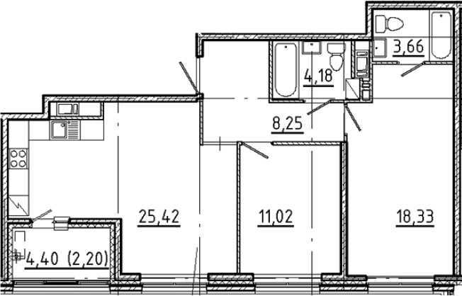 Купить трехкомнатную квартиру в районе Центральный в Санкт-Петербурге. Вариант № 5550750, 0, площадь -  квм, цена 35164533 рублей