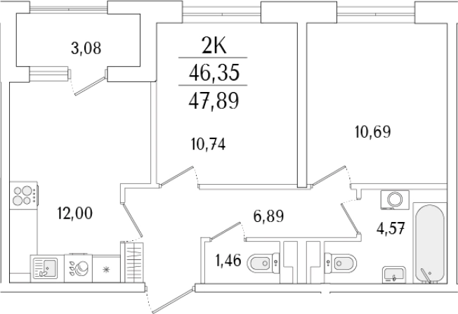 Купить двухкомнатную квартиру в новостройках в ЖК Гранат в Санкт-Петербурге. Вариант № 6258722, 0, площадь -  квм, цена 16085793 рублей