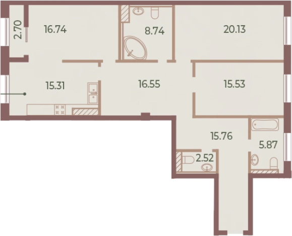 Купить пятикомнатную квартиру в Санкт-Петербурге. Вариант № 75747, 0, площадь -  квм, цена 62006080 рублей