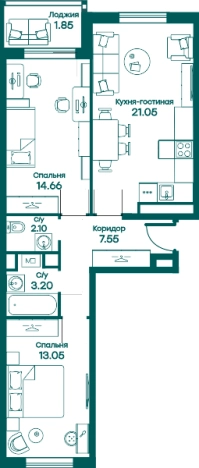 Купить трехкомнатную квартиру в Одинцове. Вариант № 78169, 0, площадь - квм, цена 11080615 рублей