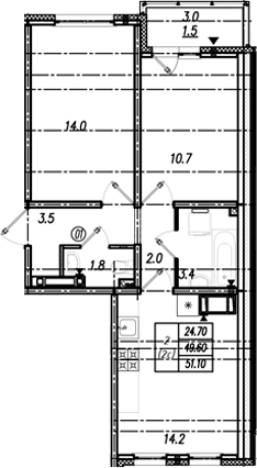 Купить трехкомнатную квартиру на вторичке в районе Приморский в Санкт-Петербурге. Вариант № 9635509, 0, площадь -  квм, цена 8347593 рублей
