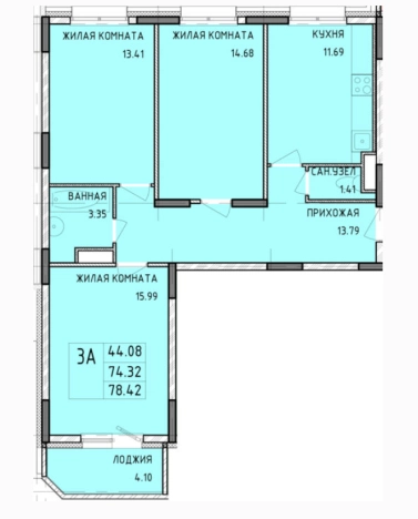 Купить трехкомнатную квартиру в Тульской области. Вариант № 78324, 0, площадь -  квм, цена 6500000 рублей