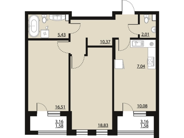Купить квартиру на улице Московский проспект в Воронеже. Вариант № 120772, 0, площадь -  квм, цена 10241336 рублей