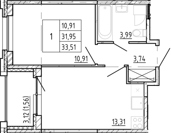 Купить двухкомнатную квартиру в ЖК Полис Новоселье в Ленинградской области. Вариант № 82522, 0, площадь -  квм, цена 5740888 рублей