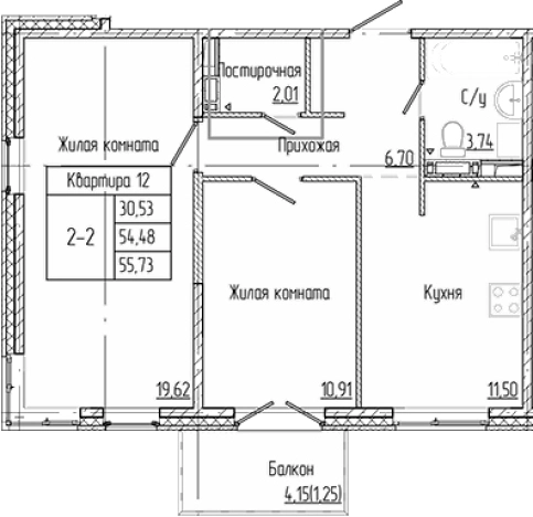 Купить квартиру в ЖК Арт Парк в Ленинградской области. Вариант № 8995960, 0, площадь -  квм, цена 7913660 рублей