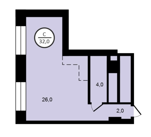 Купить Студию в Люберцах. Вариант № 55207, 1, площадь -  квм, цена 6650000 рублей