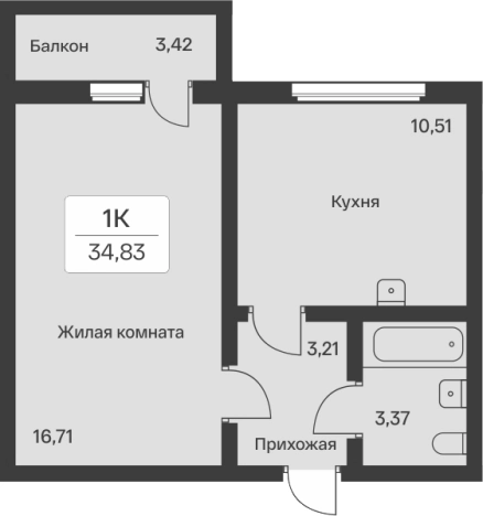 Купить однокомнатную квартиру на улице Цветной бульвар в Ленинградской области. Вариант № 7598095, 0, площадь -  квм, цена 5900000 рублей
