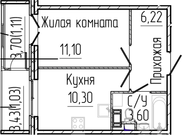 Купить однокомнатную квартиру на вторичке у метро Парнас в Сертолове. Вариант № 7979504, 0, площадь -  квм, цена 6071520 рублей
