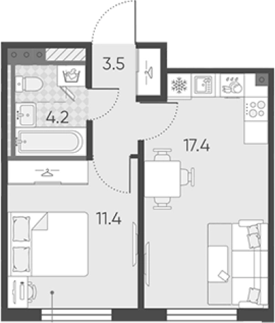 Купить двухкомнатную квартиру в новостройках в ЖК Пулково Lake в Санкт-Петербурге. Вариант № 7596956, 0, площадь -  квм, цена 9244610 рублей
