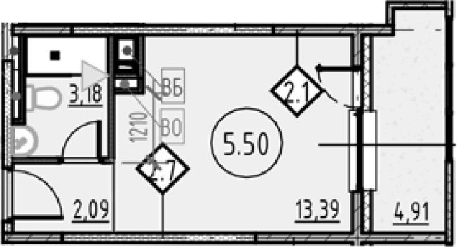 Купить квартиру в новостройках в районе Невский в Санкт-Петербурге. Вариант № 4163495, 0, площадь -  квм, цена 5639702 рублей