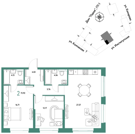 Купить квартиру в ЖК Страна.Парковая в Мытищах. Вариант № 10440653, 0, площадь -  квм, цена 31760000 рублей