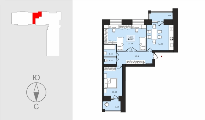 Купить квартиру в новостройках на улице Центральная в Владимире. Вариант № 114404, 0, площадь -  квм, цена 10500000 рублей