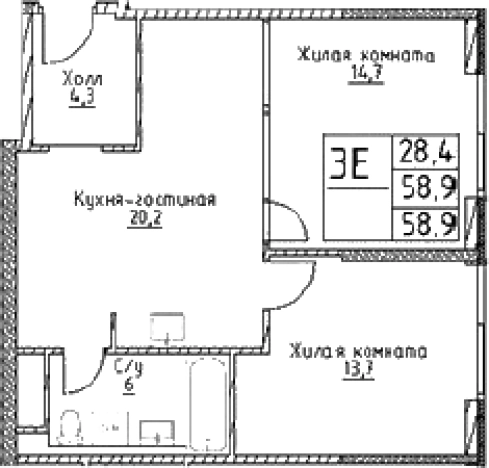 Купить трехкомнатную квартиру в новостройках в ЖК Nametkin Tower в Москве. Вариант № 10306283, 0, площадь -  квм, цена 22971000 рублей