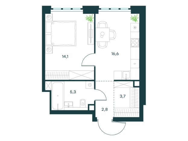 Купить однокомнатную квартиру у метро Кожуховская в Москве. Вариант № 149683, 0, площадь -  квм, цена 25050054 рублей