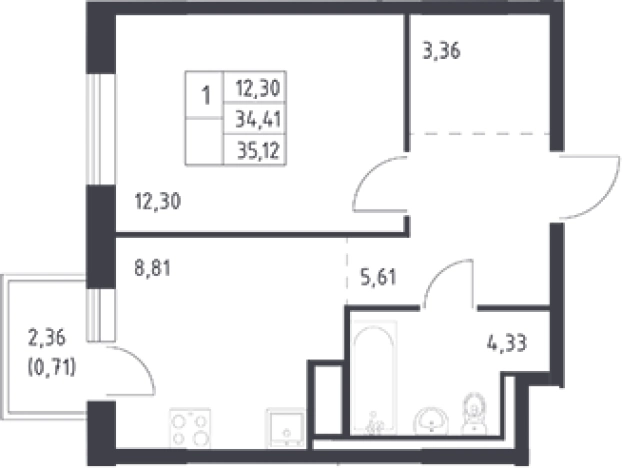 Купить квартиру в ЖК Квартал Лаголово в Ленинградской области. Вариант № 6708230, 0, площадь -  квм, цена 4904368 рублей