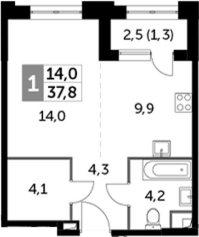 Купить квартиру у метро Хорошево в Москве. Вариант № 89973, 0, площадь -  квм, цена 23073600 рублей