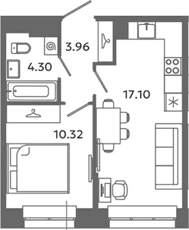 Купить квартиру в ЖК Загляденье в Ленинградской области. Вариант № 6632164, 0, площадь -  квм, цена 5273674 рублей