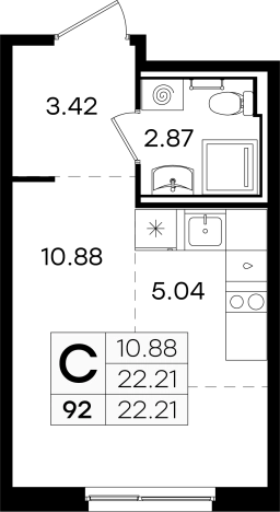 Купить квартиру в ЖК GloraX Новинки в Нижегородской области. Вариант № 137895, 0, площадь -  квм, цена 3329999 рублей