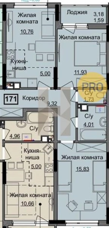 Купить двухкомнатную квартиру в ЖК Семья. Дом на Парковой в Ижевске. Вариант № 71545, 0, площадь -  квм, цена 4590000 рублей