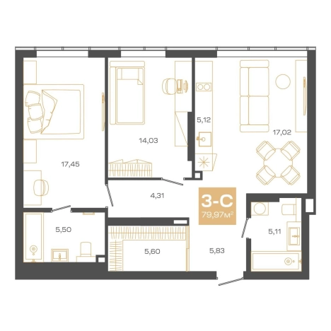 Купить трехкомнатную квартиру в районе Советский в Новосибирске. Вариант № 9961921, 0, площадь -  квм, цена 21992000 рублей