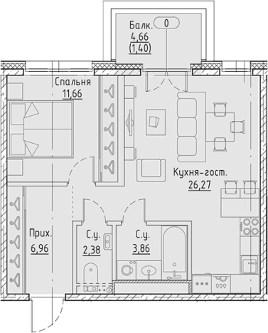 Купить двухкомнатную квартиру у метро Чёрная речка в Санкт-Петербурге. Вариант № 7851668, 0, площадь -  квм, цена 31816560 рублей