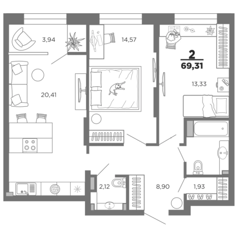 Купить квартиру на вторичке в районе Октябрьский в Рязани. Вариант № 3846287, 8, площадь -  квм, цена 9500000 рублей