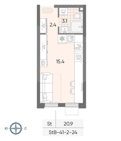 Купить Студию в районе Солнцево в Москве. Вариант № 8183051, 0, площадь -  квм, цена 8941375 рублей