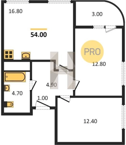 Купить двухкомнатную квартиру в ЖК Истории в Ижевске. Вариант № 62037, 0, площадь -  квм, цена 4476640 рублей